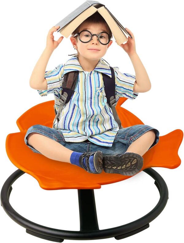 1 (1) Sensory Spinning Chair for Autism - Fish Therapeutic Swivel Seat for Autism & ADHD Chair Spin Chairs for Children Teens Improve Balance &Coordination