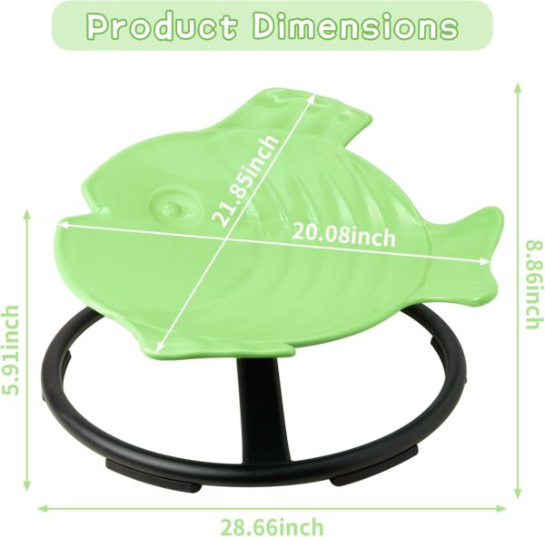 2 (2) Sensory Spinning Chair for Autism - Fish Therapeutic Swivel Seat for Autism & ADHD Chair Spin Chairs for Children Teens Improve Balance &Coordination