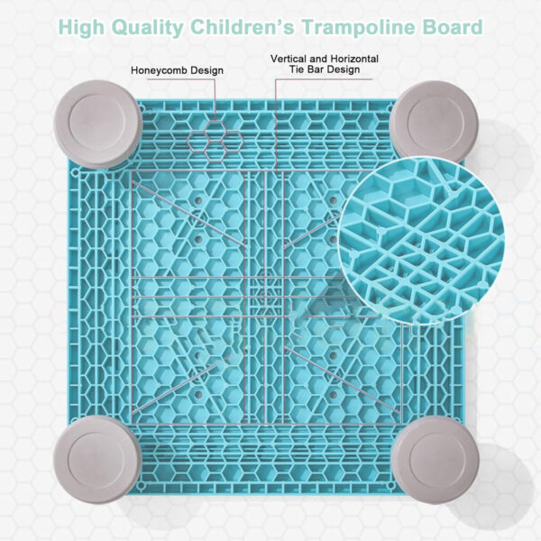 Autism Kids Trampoline,Sensory Jumping Workout Toys,25 Inch Mini Trampoline,Toddler Indoor Trampoline w/Non-Slip Base, Children Bounce Trampoline for Sensory Integration Training, Max Loaded 330 lbs,Good Gift for Children,Blue A [Energy Class A]