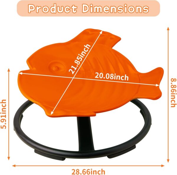2 (8) Sensory Spinning Chair for Autism - Fish Therapeutic Swivel Seat for Autism & ADHD Chair Spin Chairs for Children Teens Improve Balance &Coordination