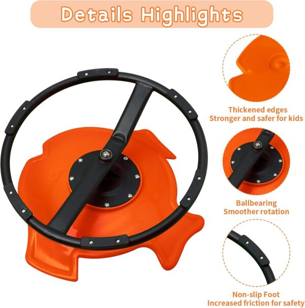 3 (1) Sensory Spinning Chair for Autism - Fish Therapeutic Swivel Seat for Autism & ADHD Chair Spin Chairs for Children Teens Improve Balance &Coordination