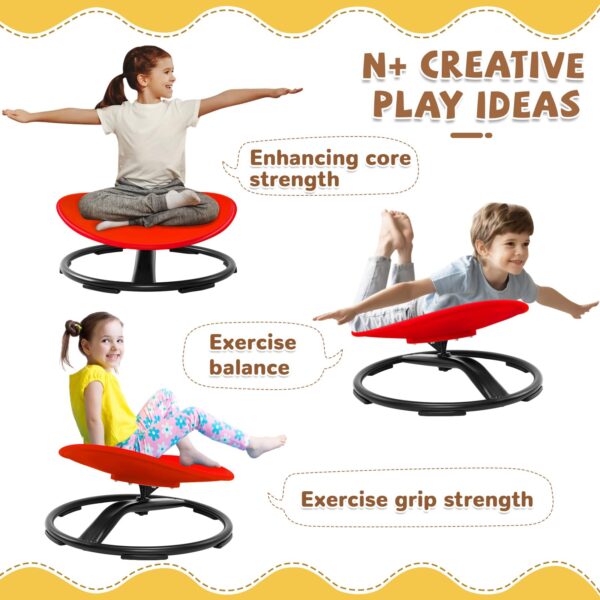 3 Spinning Chair for Autism, Sensory Spinning Toys for ADHD Kids ,Calming Spinny for Children’s Support - Non-slip Sit and Spin Sensory Spinning Seat