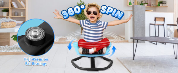 3 Elephant Kids Sensory Swivel Chair, 360° Spinning Seat, Toddler Sit and Spin Wobble Chair, Sensory Training Balance Toys, Autism ADHD Chairs, Physical Therapy Body Coordination,Training Body Coordination for Boy Girl (Blue )
