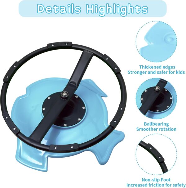 3 (4) Sensory Spinning Chair for Autism - Fish Therapeutic Swivel Seat for Autism & ADHD Chair Spin Chairs for Children Teens Improve Balance &Coordination