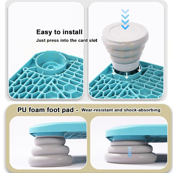 Autism Kids Trampoline,Sensory Jumping Workout Toys,25 Inch Mini Trampoline,Toddler Indoor Trampoline w/Non-Slip Base, Children Bounce Trampoline for Sensory Integration Training, Max Loaded 330 lbs,Good Gift for Children,Blue A [Energy Class A]