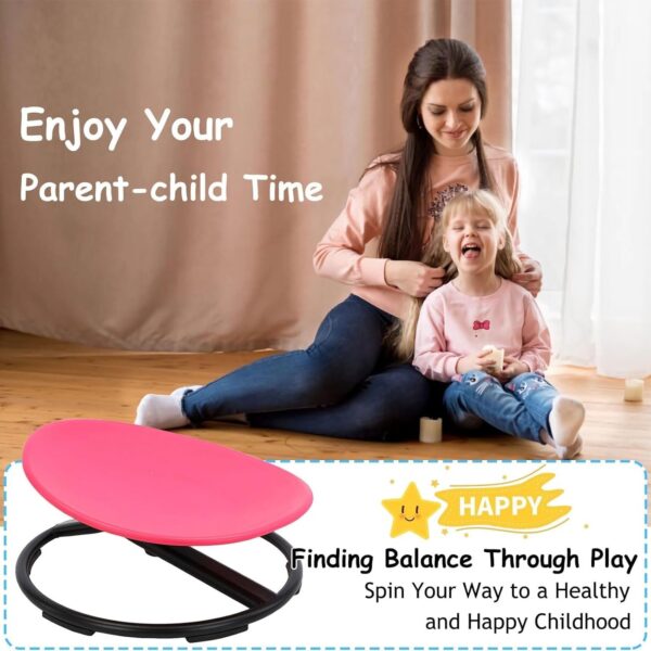 4 Spinning Chair for Autism, Sensory Spinning Toys for ADHD Kids ,Calming Spinny for Children’s Support - Non-slip Sit and Spin Sensory Spinning Seat