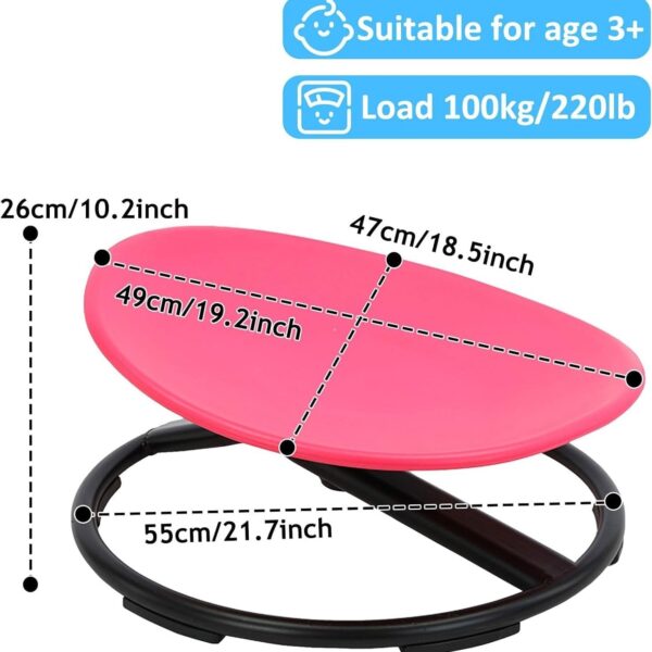 5 Spinning Chair for Autism, Sensory Spinning Toys for ADHD Kids ,Calming Spinny for Children’s Support - Non-slip Sit and Spin Sensory Spinning Seat