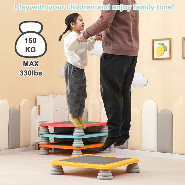 Autism Kids Trampoline,Sensory Jumping Workout Toys,25 Inch Mini Trampoline,Toddler Indoor Trampoline w/Non-Slip Base, Children Bounce Trampoline for Sensory Integration Training, Max Loaded 330 lbs,Good Gift for Children,Energy Class A]