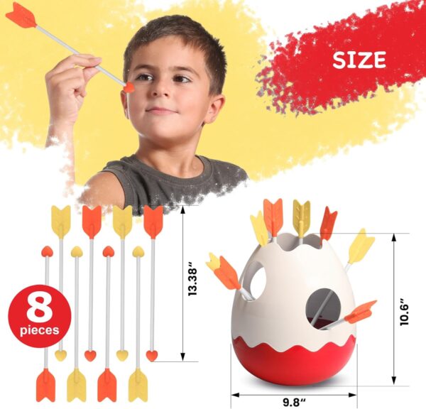 71-+EM3VJPL._AC_SL1500_ 1set Pot-throwing Toys Kids Soft Bow Arrow Throwing Toys Tumbler Pitching Toys Outdoor,Parish Activities Parent-child Interactive