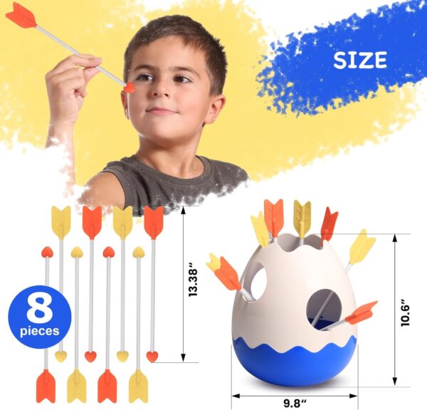 711KnR8VuCL._AC_SL1500_ 1set Pot-throwing Toys Kids Soft Bow Arrow Throwing Toys Tumbler Pitching Toys Outdoor,Parish Activities Parent-child Interactive