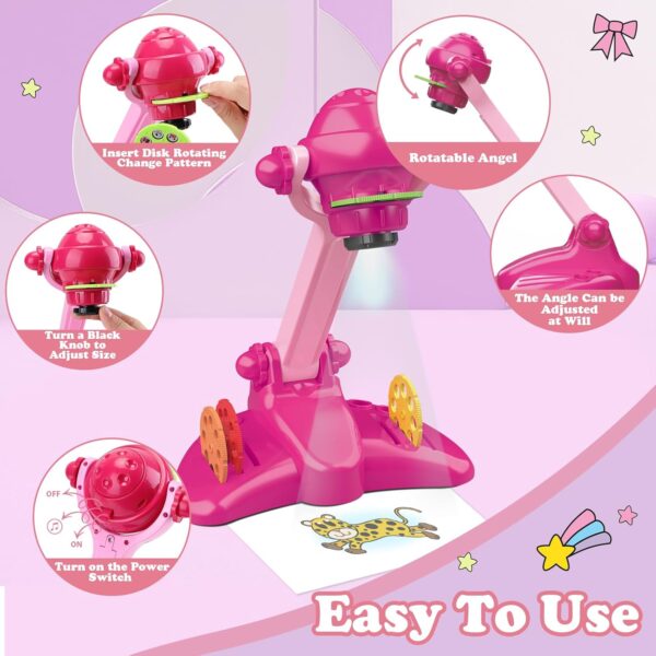 71VU0NQANpL._AC_SL1500_ Drawing Projector,Draw Projector Toy with Watercolor Pens Drawing Book for Halloween, Christmas and Birthday Gifts,