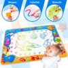 71Wrc4Gif-L._AC_SL1001_ Water Doodle Mat,Kids Painting Writing Color Doodle Drawing Mat Toy Bring Magic Pens Educational Toys , Mess Free Painting for Kids Outdoor & Garden Toys for Toddlers Age 3 4 5 6 Educational Toddler Toys for Girls Boys
