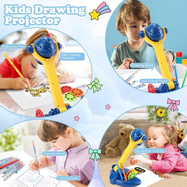 819jKQlkrtL._AC_SL1500_ Drawing Projector,Draw Projector Toy with Watercolor Pens Drawing Book for Halloween, Christmas and Birthday Gifts,