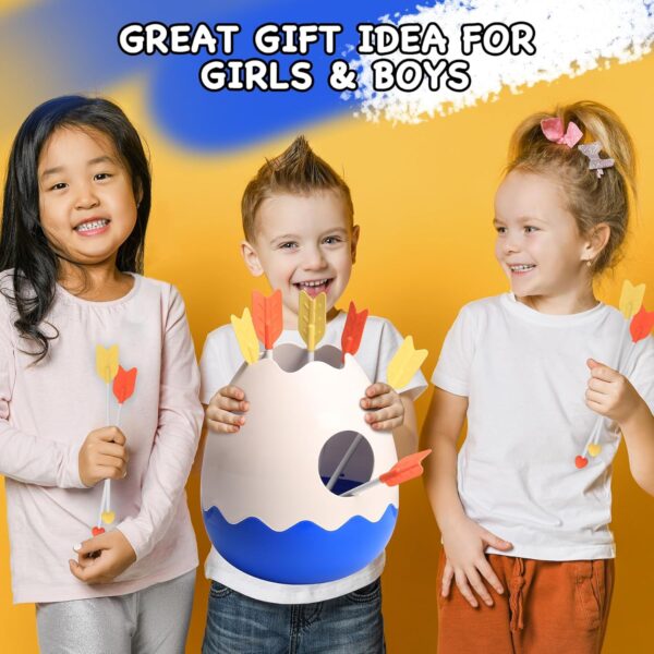 81mJeyWSv0L._AC_SL1500_ 1set Pot-throwing Toys Kids Soft Bow Arrow Throwing Toys Tumbler Pitching Toys Outdoor,Parish Activities Parent-child Interactive