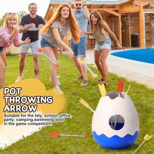 91uE0dE3DJL._AC_SL1500_ 1set Pot-throwing Toys Kids Soft Bow Arrow Throwing Toys Tumbler Pitching Toys Outdoor,Parish Activities Parent-child Interactive