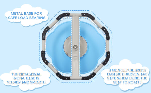 bcb9bd5e-7967-48ab-90eb-8108266d350d Cat Paw Spinning Chair for Autistic Children, ADHD Autism Kids Spinny Chair,Autism Sensory Equipment Sit and Spin Activity Toys, Kids Swivel Chair Wobble Board