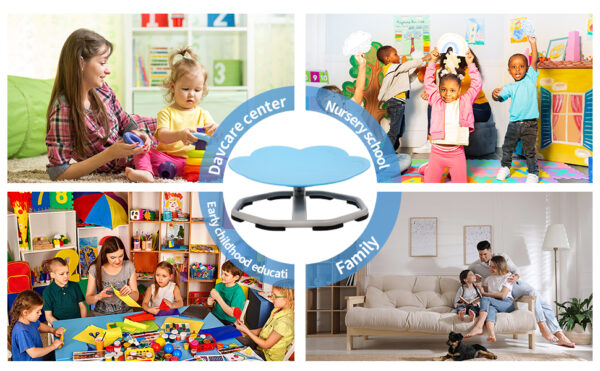 f37901dc-c58a-4ed3-9c23-687dc0b29ada Cat Paw Spinning Chair for Autistic Children, ADHD Autism Kids Spinny Chair,Autism Sensory Equipment Sit and Spin Activity Toys, Kids Swivel Chair Wobble Board