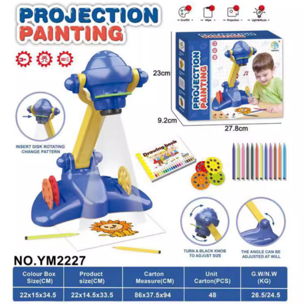 主图01 Drawing Projector,Draw Projector Toy with Watercolor Pens Drawing Book for Halloween, Christmas and Birthday Gifts,