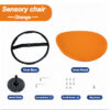 橙色 Spinning Chair for Autism, Sensory Spinning Toys for ADHD Kids ,Calming Spinny for Children’s Support - Non-slip Sit and Spin Sensory Spinning Seat