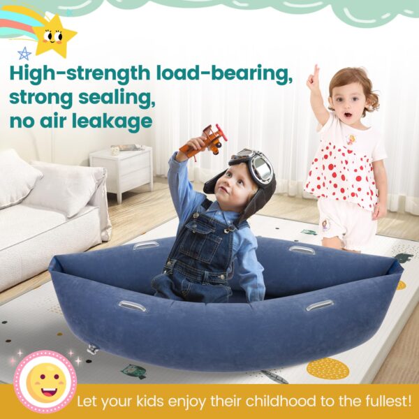 Version 1.0.0 Inflatable Sensory Chair for Kids, Sensory Toys for Autistic Children, Pea pod Sensory Chair with Pump - ADHD Chair Provide Sensory Input & Therapeutic Compression,Inflatable Peapod for Children, Includes Electric Air Pump