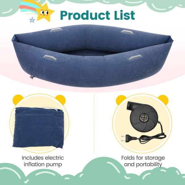 Version 1.0.0 Inflatable Sensory Chair for Kids, Sensory Toys for Autistic Children, Pea pod Sensory Chair with Pump - ADHD Chair Provide Sensory Input & Therapeutic Compression,Inflatable Peapod for Children, Includes Electric Air Pump