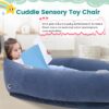Version 1.0.0 Inflatable Sensory Chair for Kids, Sensory Toys for Autistic Children, Pea pod Sensory Chair with Pump - ADHD Chair Provide Sensory Input & Therapeutic Compression,Inflatable Peapod for Children, Includes Electric Air Pump