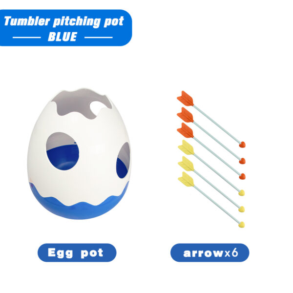 蓝色 1set Pot-throwing Toys Kids Soft Bow Arrow Throwing Toys Tumbler Pitching Toys Outdoor,Parish Activities Parent-child Interactive