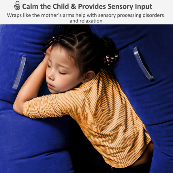 Version 1.0.0 Inflatable Sensory Chair for Kids, Sensory Toys for Autistic Children, Pea pod Sensory Chair with Pump - ADHD Chair Provide Sensory Input & Therapeutic Compression,Inflatable Peapod for Children, Includes Electric Air Pump