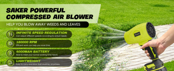 2517612e-6c8f-4594-a396-eb9715156da0.__CR0,0,1464,600_PT0_SX1464_V1___ Leaf Blower Cordless with Battery | Cordless leaf blower, 1000g Blowing Force, 1200 CFM Airflow, 50 Minutes Runtime, | Snow Blowing, Lawn Care, Patio, Blowing Leaves