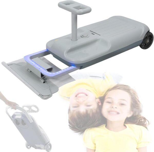 61sO2sT06QL._AC_SL1500_ Electric Wiggle Car - Ride-On Twist Car Simulator with Throttle Pedal, Large Storage Space, Anti-Rollover Design, ,Clean go kart Wiggle Car with Mop For Cleaning Floors + Glowing Wheels & Storage