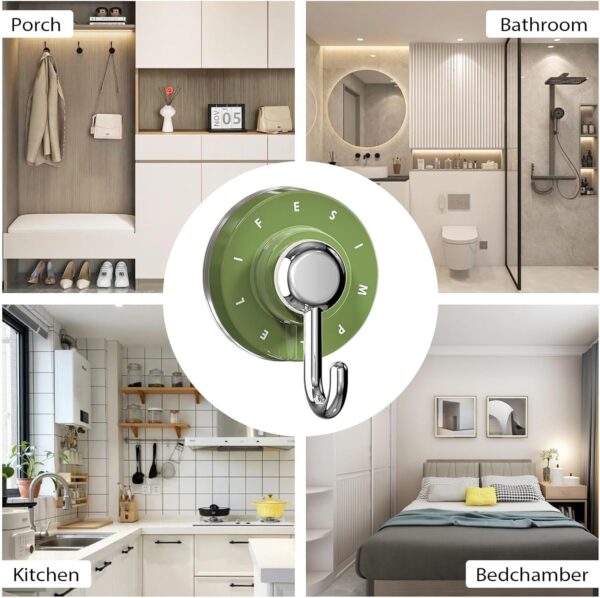 71S6lzOBg0L._AC_SL1500_ Suction Cup Hooks – Heavy Duty, Waterproof & Reusable Vacuum Hooks for Bathroom & Kitchen – Adjustable,360° Rotating Vacuum Adhesive Hooks