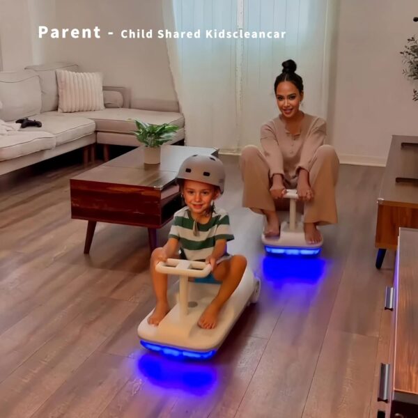71bXWM7LGJL._AC_SL1500_ Electric Wiggle Car - Ride-On Twist Car Simulator with Throttle Pedal, Large Storage Space, Anti-Rollover Design, ,Clean go kart Wiggle Car with Mop For Cleaning Floors + Glowing Wheels & Storage