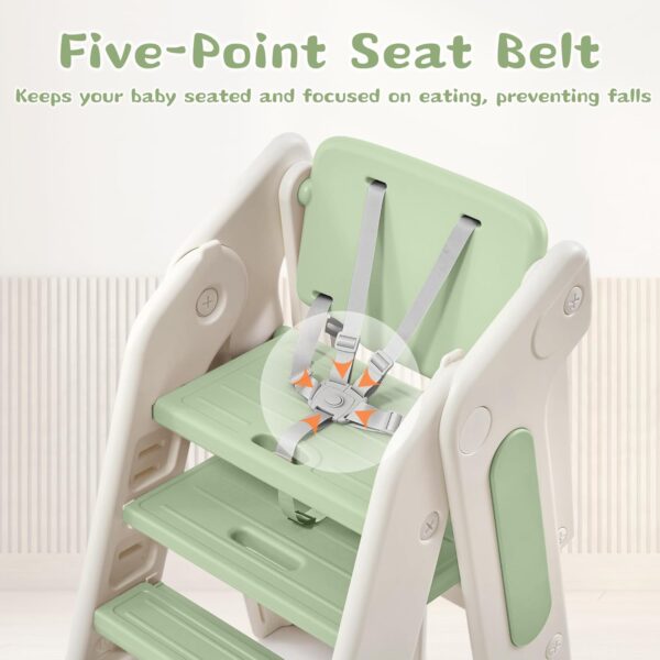 71tSoqgBgNL._AC_SL1500_ Folding Toddler Learning Tower, Adjustable Height Step Stool with Safety Bar,Kitchen Step Stool and Baby HighChair Set,Standing Tower for kitchen Counter Bathroom