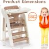 71wpqFvJn7L._AC_SL1500_ Folding Toddler Learning Tower, Adjustable Height Step Stool with Safety Bar,Kitchen Step Stool and Baby HighChair Set,Standing Tower for kitchen Counter Bathroom