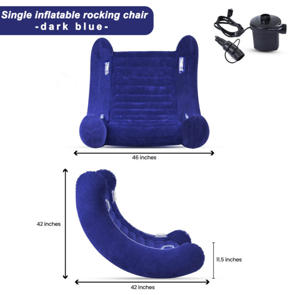 单人蓝 AIR Cloud Rocker | Sensory Chair for Kids, Inflatable Sensory Rocker Chair,Chair for Kids Autism,Includes Electric Air Pump,Sensory Toys for Kids with Autism, Provides Optimal Comfort and Calm for Kids
