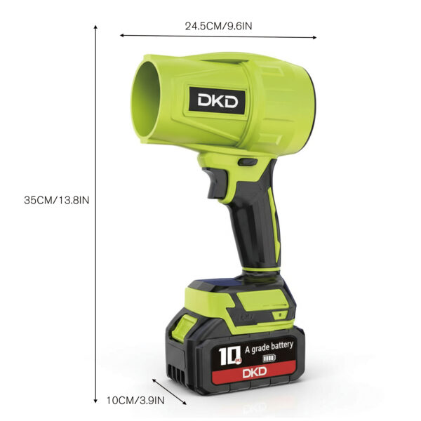 尺寸图 Leaf Blower Cordless with Battery | Cordless leaf blower, 1000g Blowing Force, 1200 CFM Airflow, 50 Minutes Runtime, | Snow Blowing, Lawn Care, Patio, Blowing Leaves