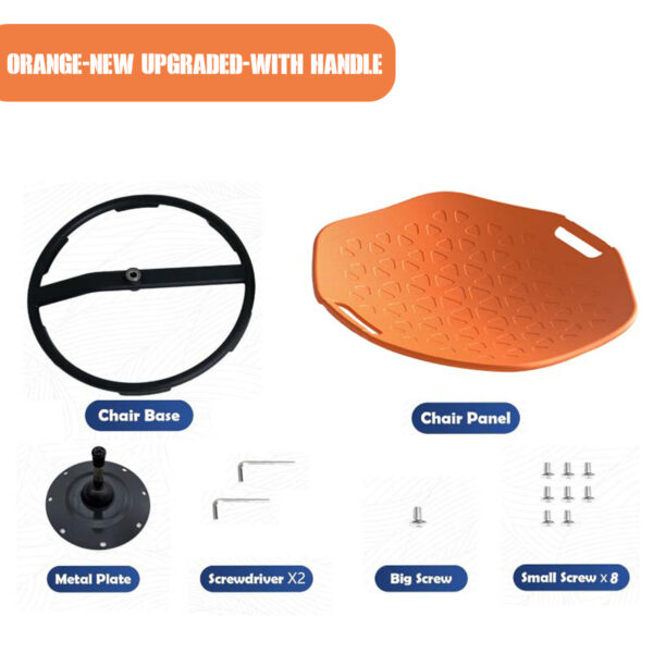 橙 Spinning Chair for for Autism Kids,360° Kids Swivel Seat Chairs with Armrests, Training Body Coordination, Sensory Equipment Toys for Autism & ADHD