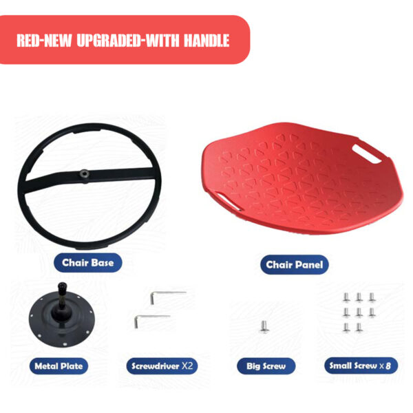 红 Spinning Chair for for Autism Kids,360° Kids Swivel Seat Chairs with Armrests, Training Body Coordination, Sensory Equipment Toys for Autism & ADHD