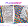 详情图_2 ensory Wall | Sequin Flip Fabric for Kids | Sequin Fabric Sensory Wall Panel | Reversible Sequins | ADHD and Autism ToyReversible Sequins DIY Decoration Wall Sensory Fun Toy Discovery Learning with Travel Case for Kids