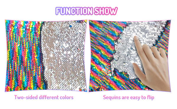 详情图_2 ensory Wall | Sequin Flip Fabric for Kids | Sequin Fabric Sensory Wall Panel | Reversible Sequins | ADHD and Autism ToyReversible Sequins DIY Decoration Wall Sensory Fun Toy Discovery Learning with Travel Case for Kids